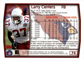 1999 Topps - Topps Collection #74 Larry Centers Back