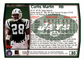 1999 Topps - Topps Collection #80 Curtis Martin Back