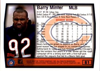 1999 Topps - Topps Collection #81 Barry Minter Back