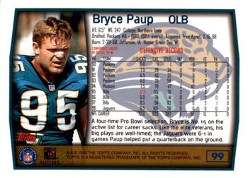 1999 Topps - Topps Collection #99 Bryce Paup Back