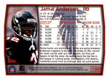 1999 Topps - Topps Collection #100 Jamal Anderson Back