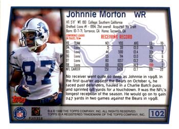 1999 Topps - Topps Collection #102 Johnnie Morton Back