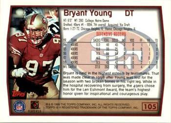 1999 Topps - Topps Collection #105 Bryant Young Back