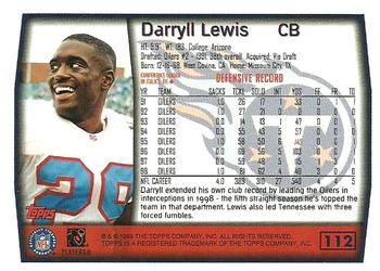 1999 Topps - Topps Collection #112 Darryll Lewis Back