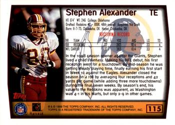 1999 Topps - Topps Collection #115 Stephen Alexander Back