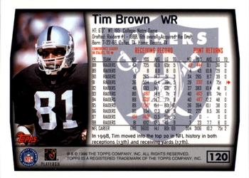 1999 Topps - Topps Collection #120 Tim Brown Back