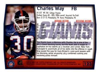 1999 Topps - Topps Collection #123 Charles Way Back