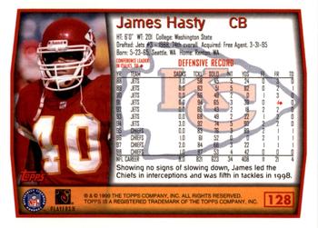 1999 Topps - Topps Collection #128 James Hasty Back