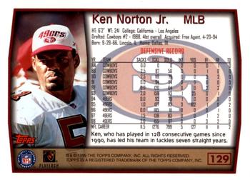 1999 Topps - Topps Collection #129 Ken Norton Jr. Back