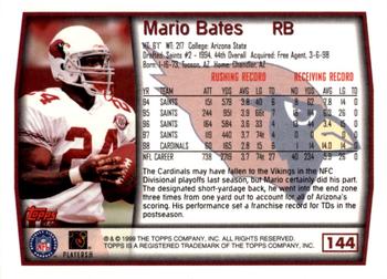 1999 Topps - Topps Collection #144 Mario Bates Back