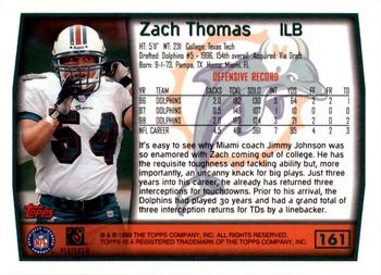 1999 Topps - Topps Collection #161 Zach Thomas Back