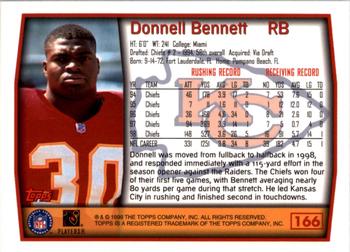 1999 Topps - Topps Collection #166 Donnell Bennett Back