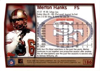1999 Topps - Topps Collection #186 Merton Hanks Back