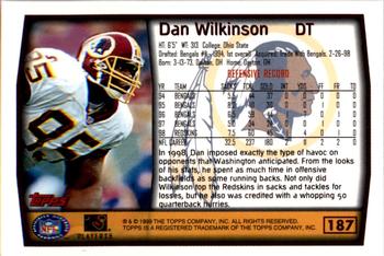 1999 Topps - Topps Collection #187 Dan Wilkinson Back
