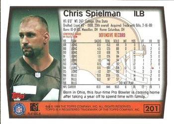 1999 Topps - Topps Collection #201 Chris Spielman Back