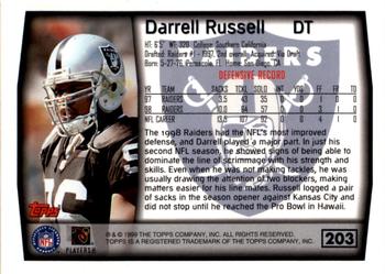 1999 Topps - Topps Collection #203 Darrell Russell Back