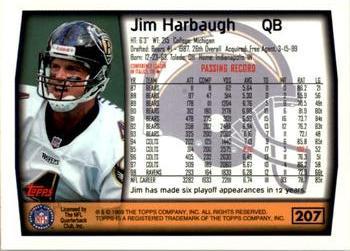 1999 Topps - Topps Collection #207 Jim Harbaugh Back