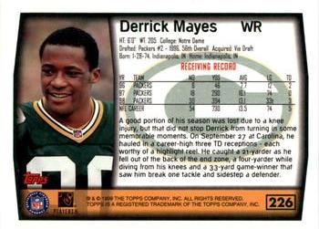 1999 Topps - Topps Collection #226 Derrick Mayes Back