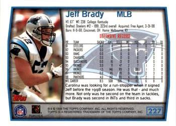 1999 Topps - Topps Collection #227 Jeff Brady Back