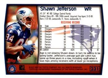 1999 Topps - Topps Collection #231 Shawn Jefferson Back