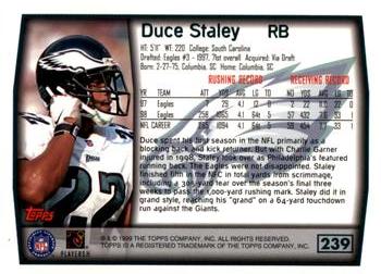 1999 Topps - Topps Collection #239 Duce Staley Back