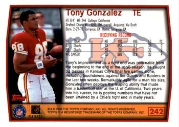 1999 Topps - Topps Collection #242 Tony Gonzalez Back