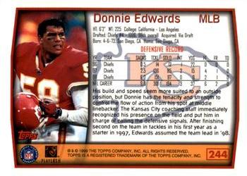 1999 Topps - Topps Collection #244 Donnie Edwards Back