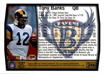 1999 Topps - Topps Collection #246 Tony Banks Back