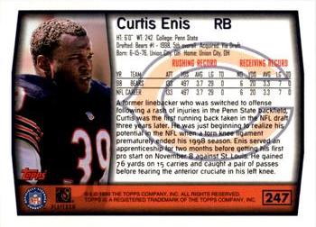 1999 Topps - Topps Collection #247 Curtis Enis Back