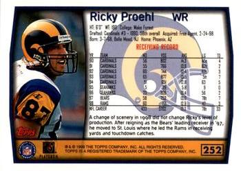 1999 Topps - Topps Collection #252 Ricky Proehl Back