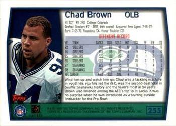 1999 Topps - Topps Collection #255 Chad Brown Back