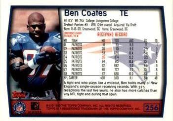 1999 Topps - Topps Collection #256 Ben Coates Back