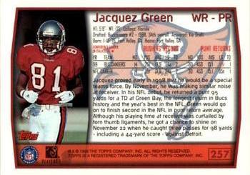 1999 Topps - Topps Collection #257 Jacquez Green Back