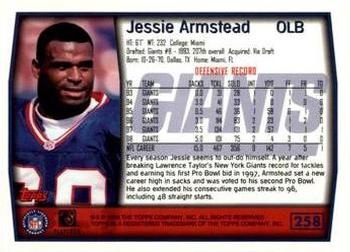 1999 Topps - Topps Collection #258 Jessie Armstead Back