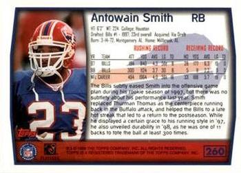 1999 Topps - Topps Collection #260 Antowain Smith Back