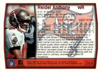 1999 Topps - Topps Collection #268 Reidel Anthony Back