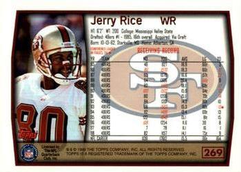 1999 Topps - Topps Collection #269 Jerry Rice Back
