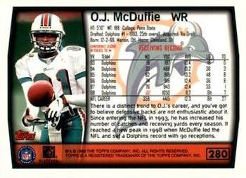 1999 Topps - Topps Collection #280 O.J. McDuffie Back