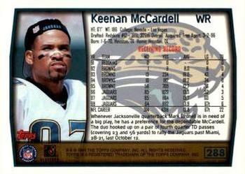 1999 Topps - Topps Collection #288 Keenan McCardell Back