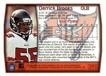 1999 Topps - Topps Collection #295 Derrick Brooks Back