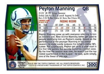 1999 Topps - Topps Collection #300 Peyton Manning Back