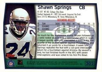 1999 Topps - Topps Collection #302 Shawn Springs Back