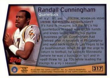 1999 Topps - Topps Collection #317 Randall Cunningham Back