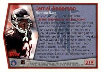1999 Topps - Topps Collection #319 Jamal Anderson Back