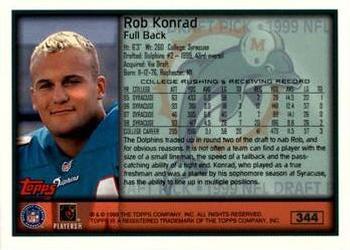 1999 Topps - Topps Collection #344 Rob Konrad Back