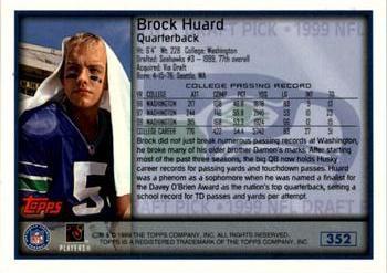 1999 Topps - Topps Collection #352 Brock Huard Back