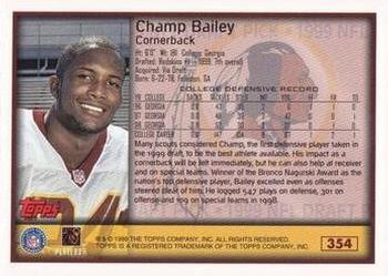 1999 Topps - Topps Collection #354 Champ Bailey Back