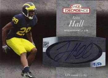 2007 SAGE Decadence - Autographs Silver #A12 Leon Hall Front