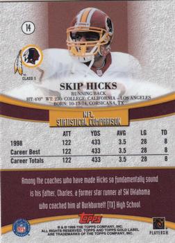 1999 Topps Gold Label #14 Skip Hicks Back