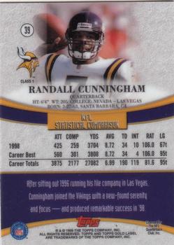 1999 Topps Gold Label #39 Randall Cunningham Back